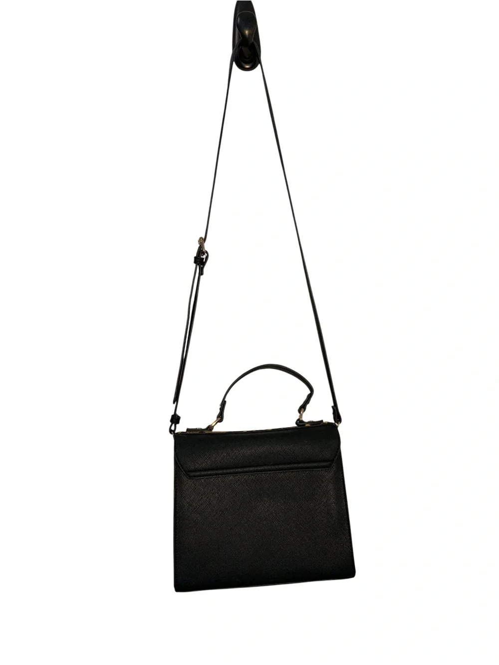 Dune London Black and Leopard Top-Handle Bag